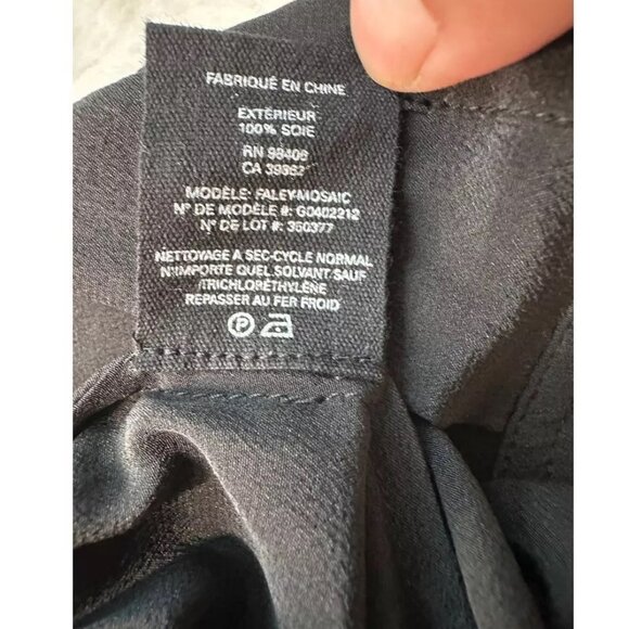 THEORY SILK ELASTIC WAIST 3/4 SLEEVE TWO SIDE POCKET WIDE LEG JUMPSUIT SZ 4 - Picture 6 of 9